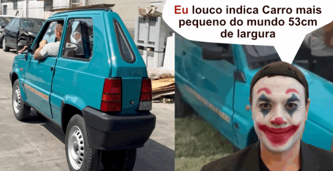 O Fiat mais estreito do mundo com 53cm de largura Veja o carro que virou sensação